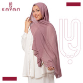 Chiffon Plain Scarf - Mauve